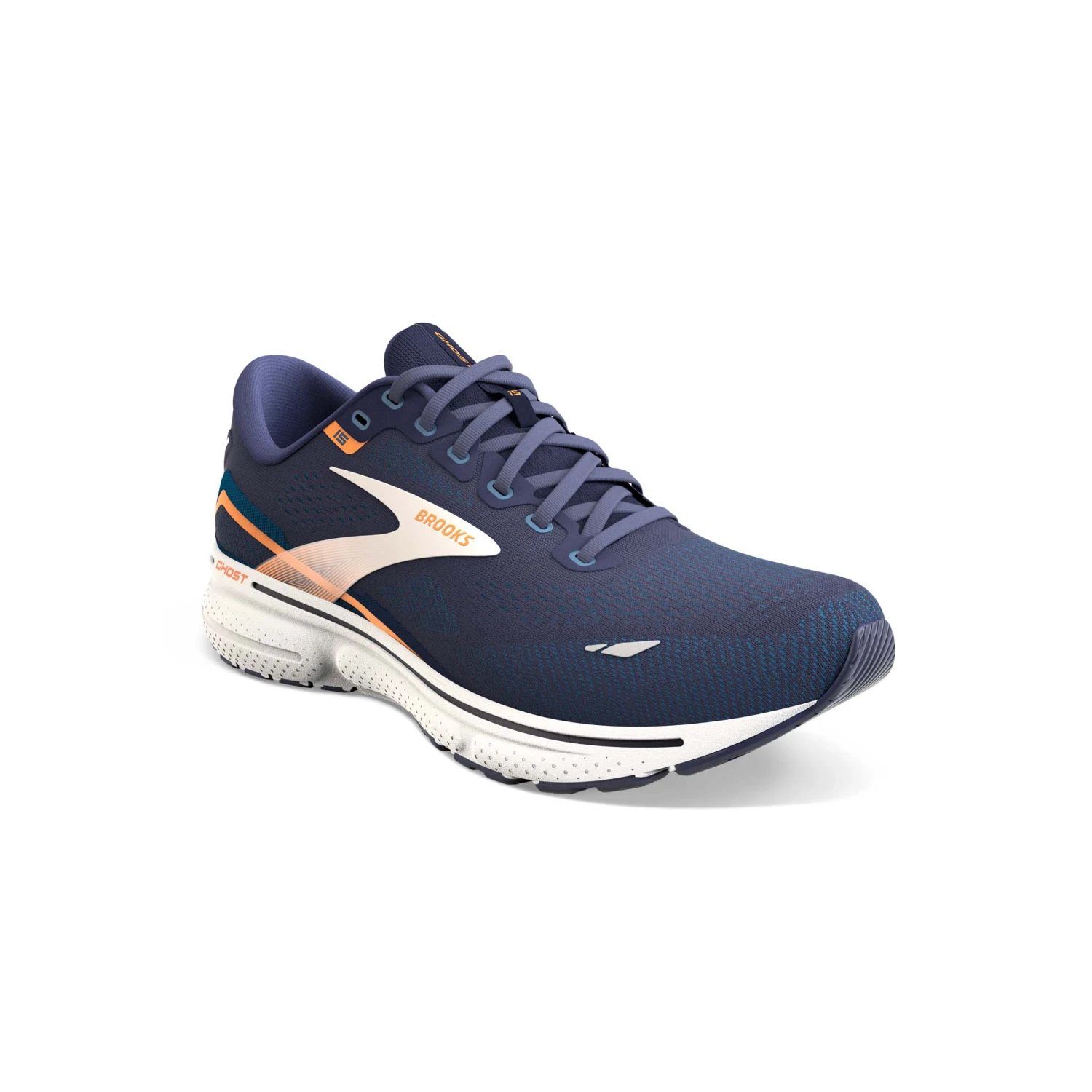 Brooks | Men's Ghost 15 2E Running Shoes - Peacoat - Image 2