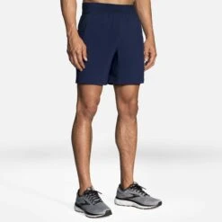 Brooks | Men's Sherpa 7" 2-in-1 Short - Navy