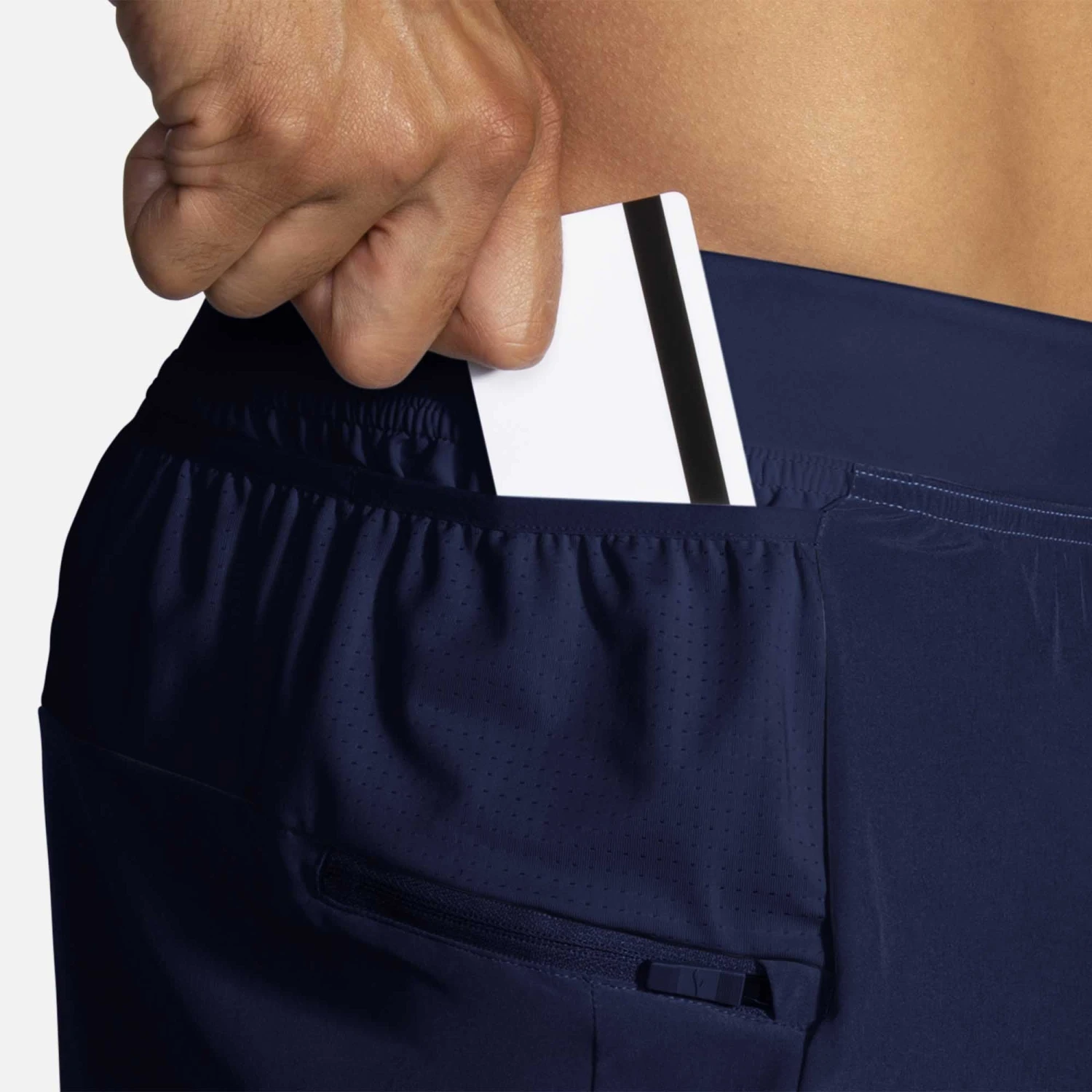 Brooks | Men's Sherpa 7" 2-in-1 Short - Navy - Image 7