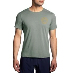 Brooks | Men's Distance Short Sleeve 2.0 - Pebble