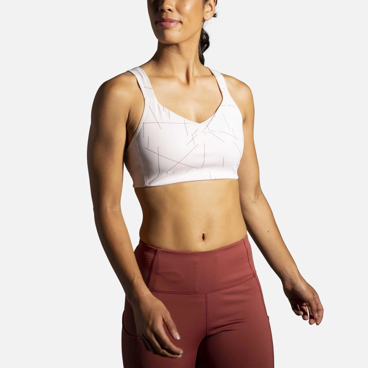 Brooks | Women's Drive Convertible Run Bra - Pink - Image 3