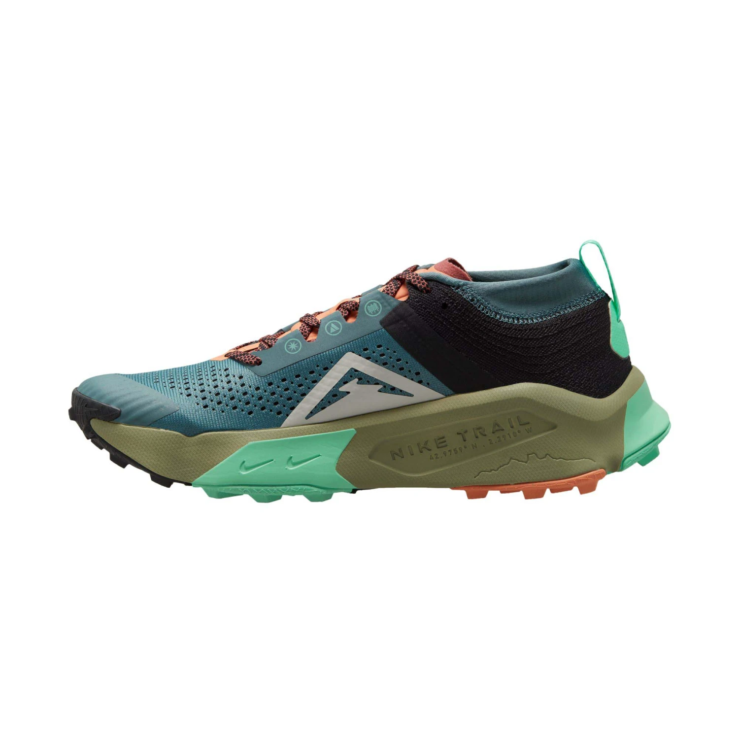 Nike | Women's ZoomX Zegama Trail Running Shoes - Mineral Slate - Image 2