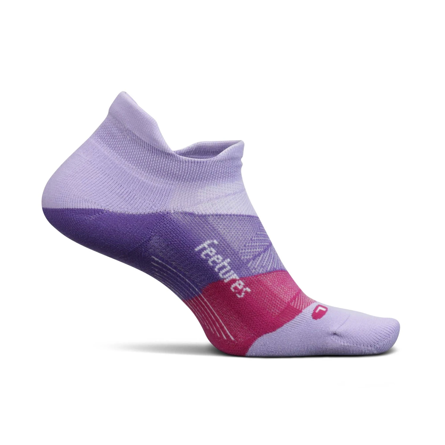 Feetures | Unisex Elite Ultra Light No Show Tab - Lace Up Lavender - Image 2