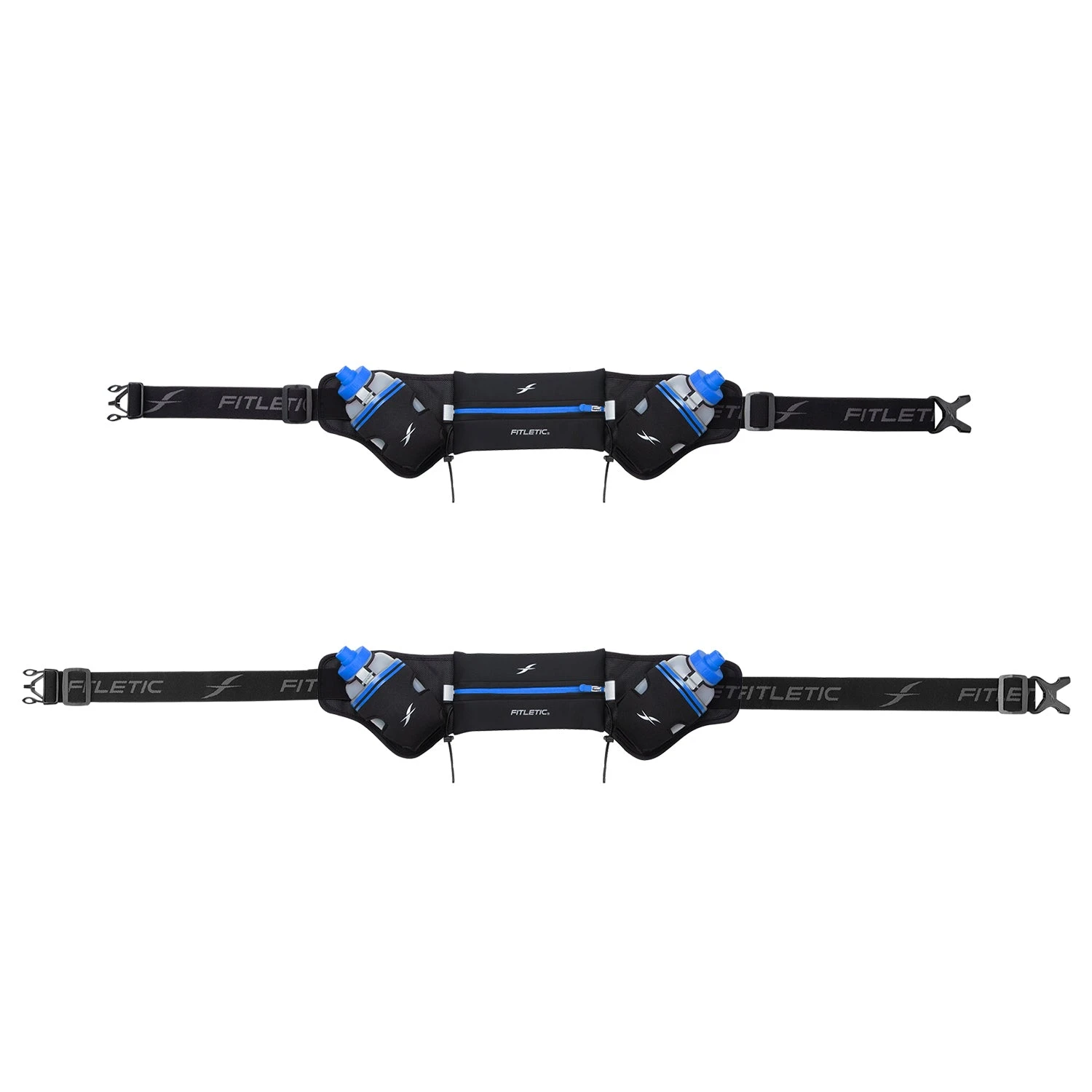 Fitletic | Unisex Hydra Running Waistpack - Black - Image 2