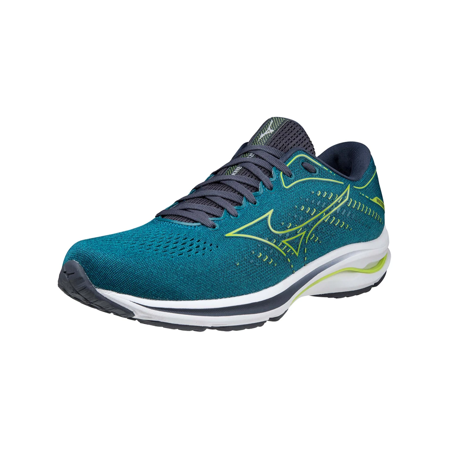 Mizuno | Men's Wave Rider 25 Running Shoes - Harbour Blue - Image 2