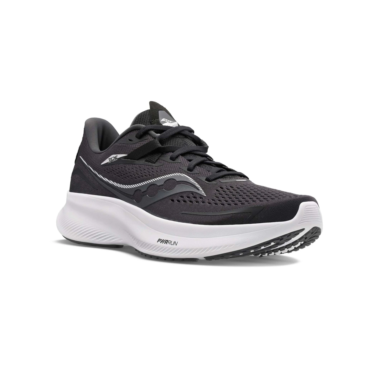 Saucony | Men's Ride 15 Running Shoes - Black - Image 5