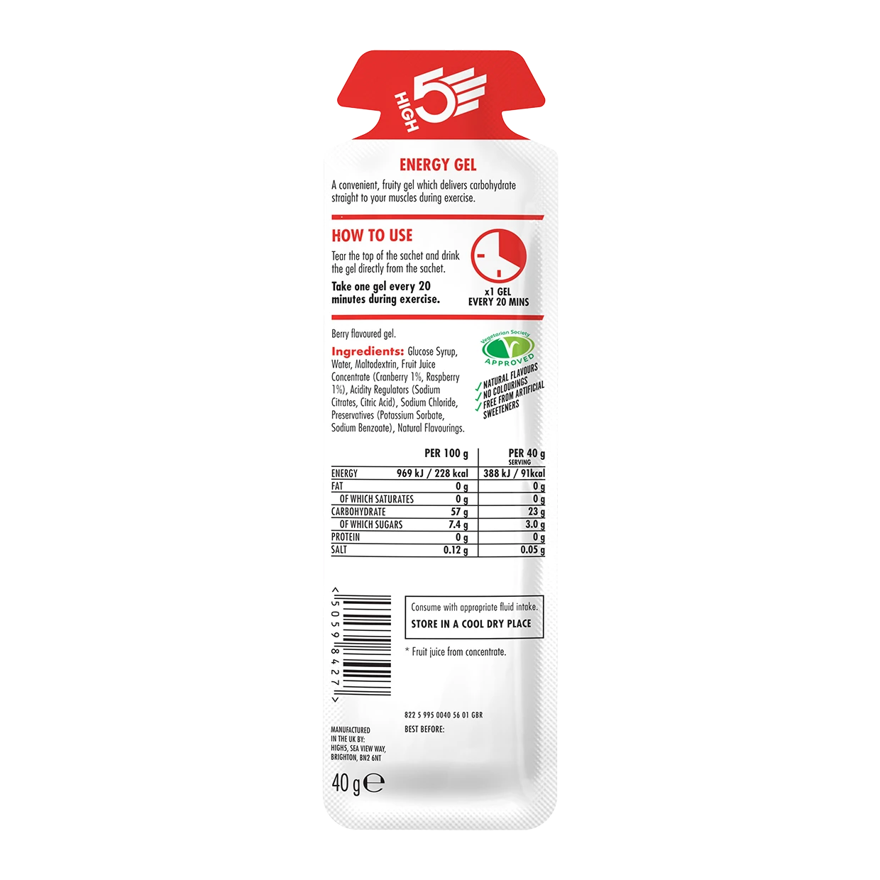 High 5 | Energy Gel H5 - Berry - Image 2