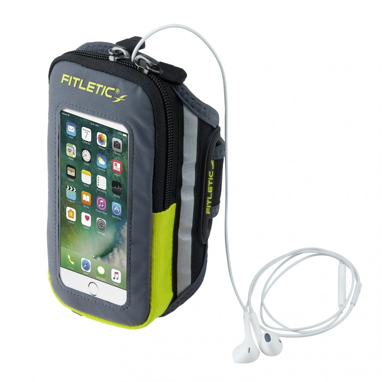 Fitletic | Unisex Forte Running Arm Band - Grey - Image 3